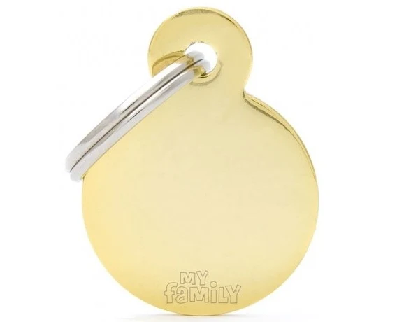MY FAMILY MEDAGLIETTA SMALL ROUND GOLDEN BRASS