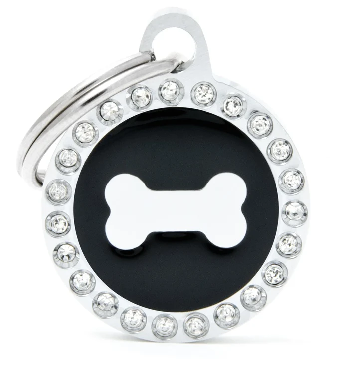 MY FAMILY MEDAGLIETTA BLACK GLAM BONE