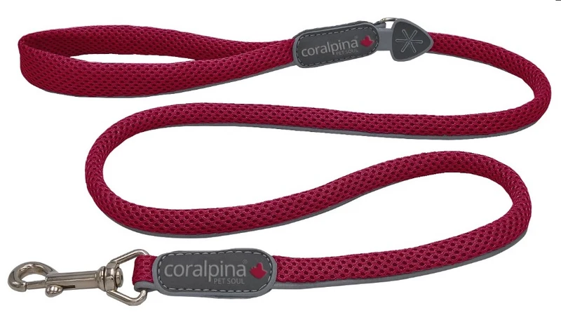 CORALPINA CANE GUINZAGLIO 5TORRI PER TG. "7-8" ROSSO VINO