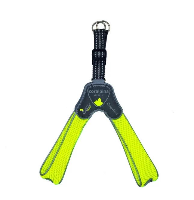 CORALPINA CANE PETTORINA 5TORRI TG. "8" 60-70 CM GIALLO FLUO