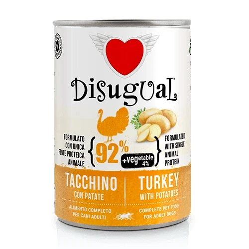 DISUGUAL CANE VEGETABLE ADULTO TACCHINO & PATATE LATTINA 400 GR