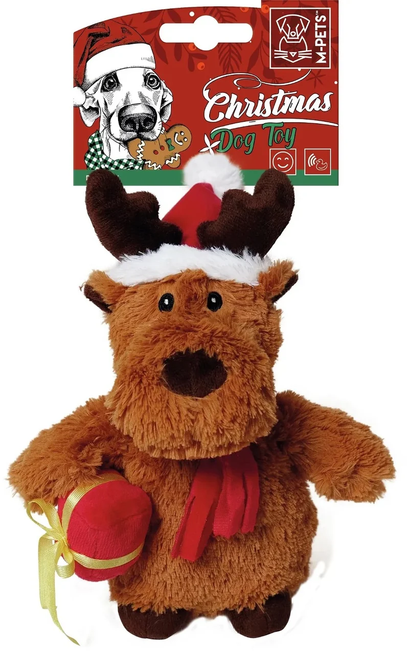 M-PETS XMAS CANE GIOCO IN PELUCHE "RUDOLPH" 20x10x7 CM