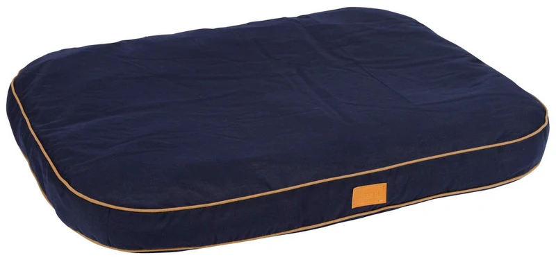 KERBL CANE CUSCINO PAVIMENTO JEROME 100x70x11 CM NAVY/COGNAC