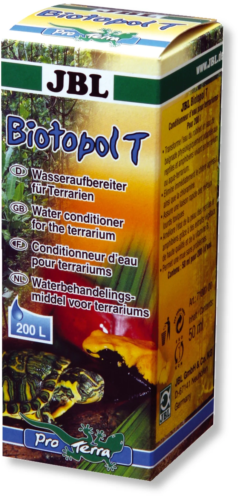 JBL Biotopol T 50 ml – Preparatore d'Acqua per Terrari
