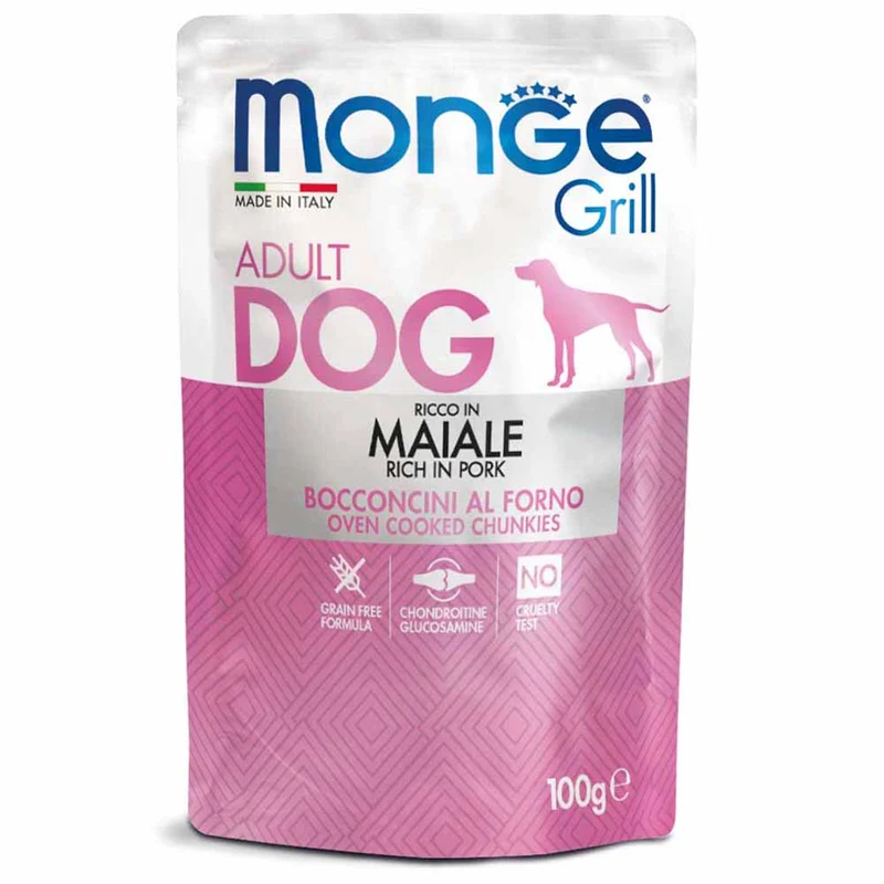 Alimento cane Monge Grill Maiale 100g