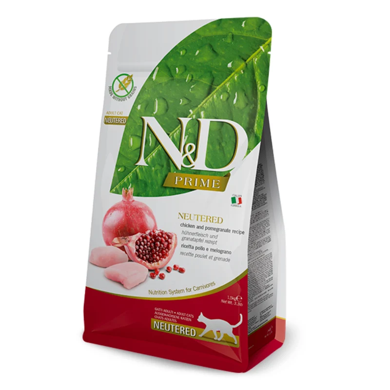 Farmina N&D Neutered Chicken & Pomegranate Dry Cat Food - 5KG