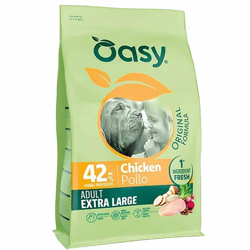 Alimento secco cane Oasy Adult Extra Large pollo 10 kg