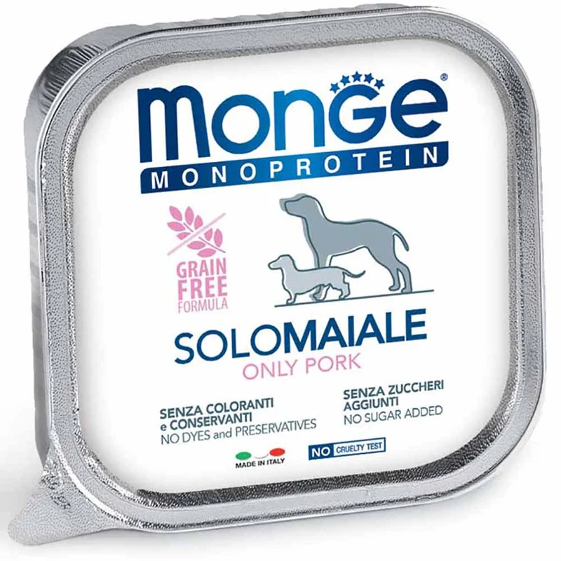 Alimento cane Monge monoprotein solo maiale 150g