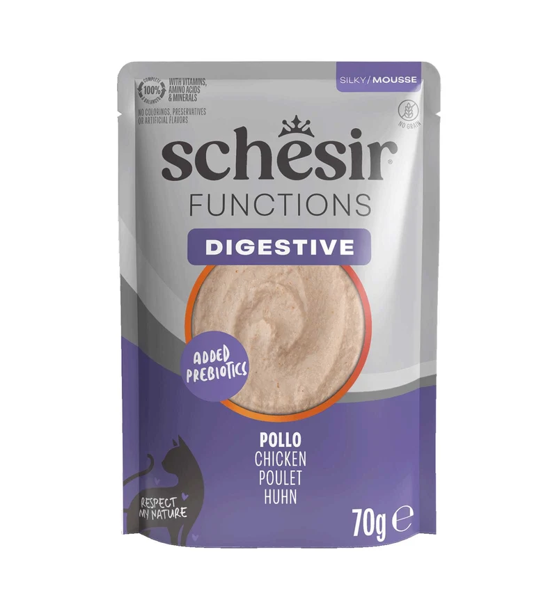 SCHESIR GATTO FUNCTIONS DIGESTIVE MOUSSE POLLO DA 70 GR IN BUSTA
