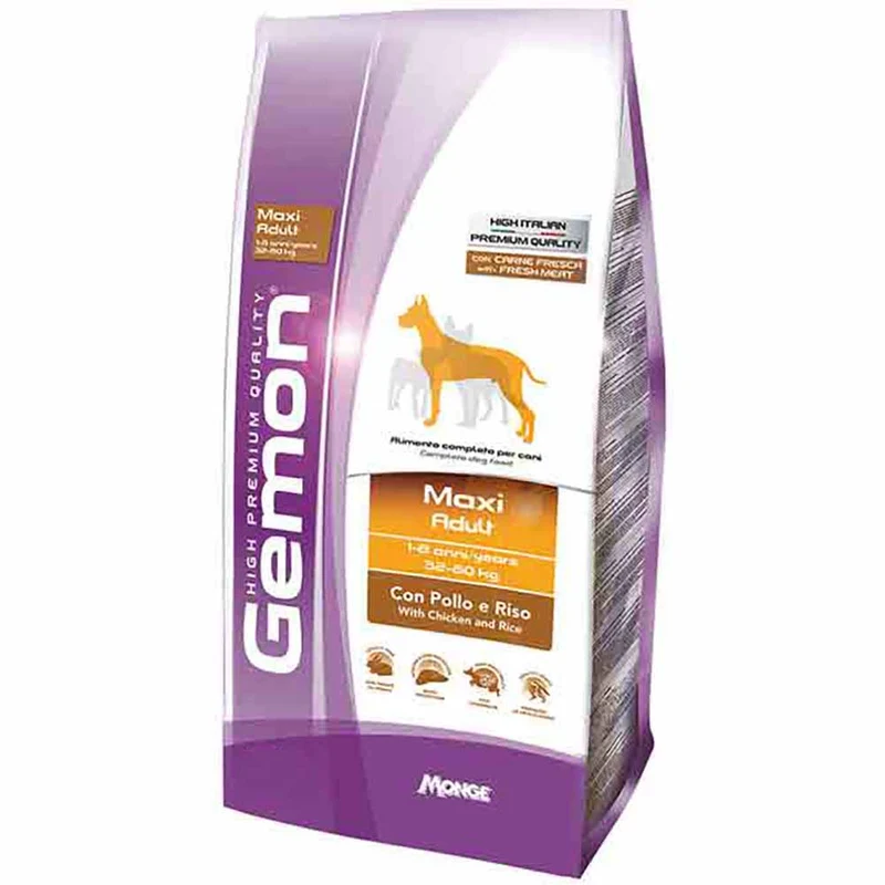 Alimento cane Monge Gemon Maxi Adult pollo e riso 15kg