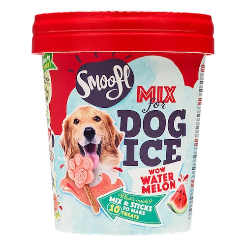 Smoofl Watermelon Mix for Dog Ice with 10pcs Chew Sticks - 105G