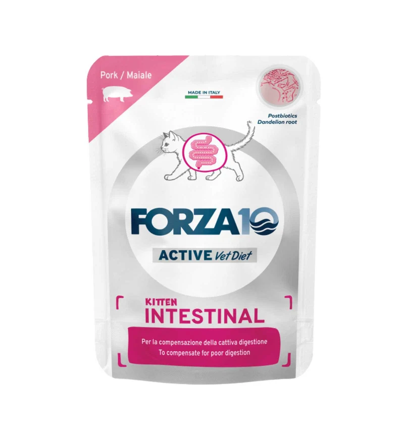 FORZA10 GATTO ACTIVE INTESTINAL KITTEN MAIALE DA 80 GR IN BUSTA