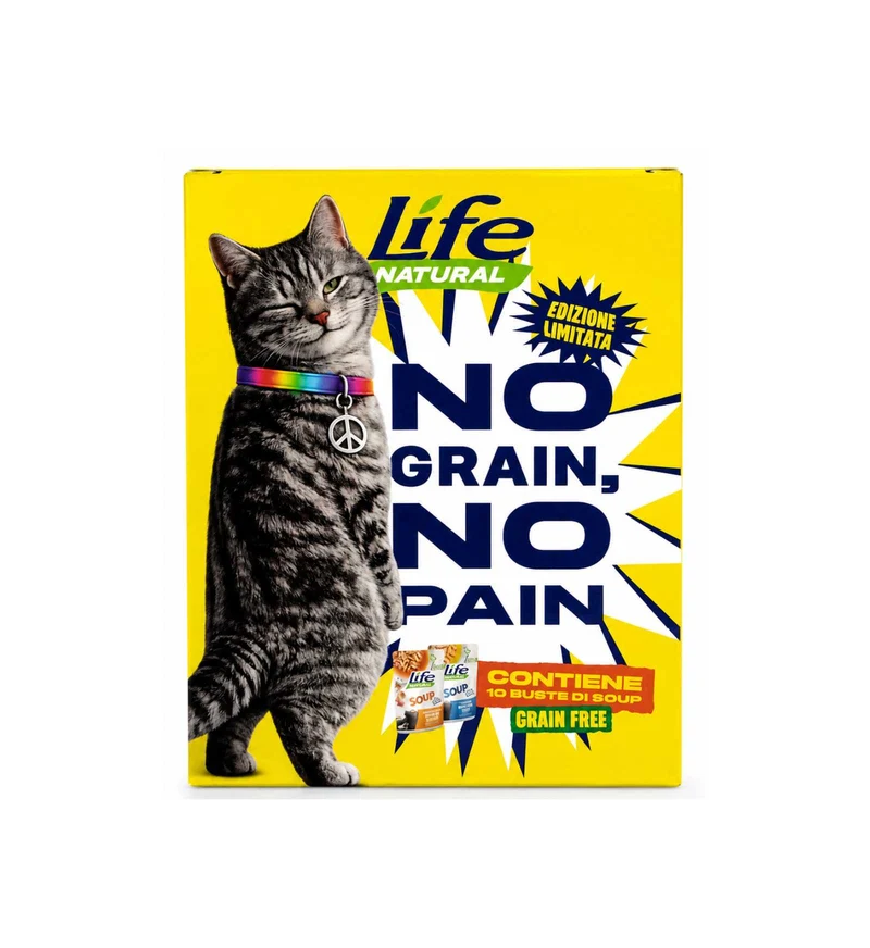 LIFEPETCARE GATTO LIFE CAT MULTIPACK 10 BUSTINE SOUP MISTE GRAIN FREE DA 60 GR