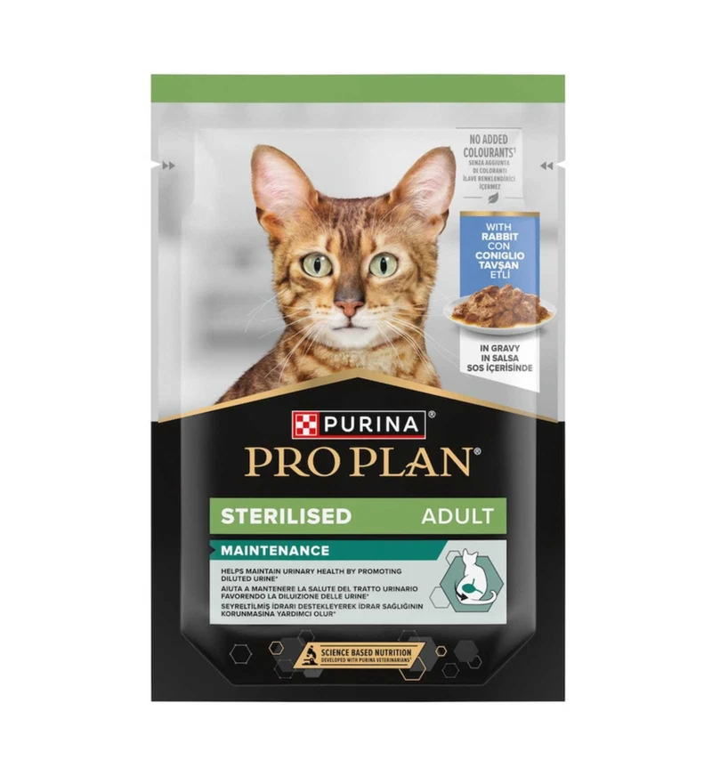 PURINA PRO PLAN GATTO STERILIZZATO AL CONIGLIO IN SALSA DA 85 GR IN BUSTA