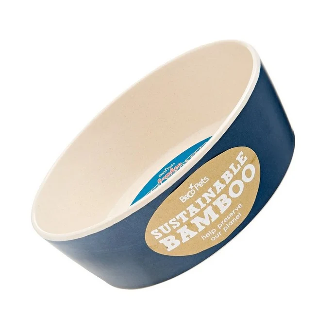 Beco Bowl Ciotola in Bambù per Cane Blu