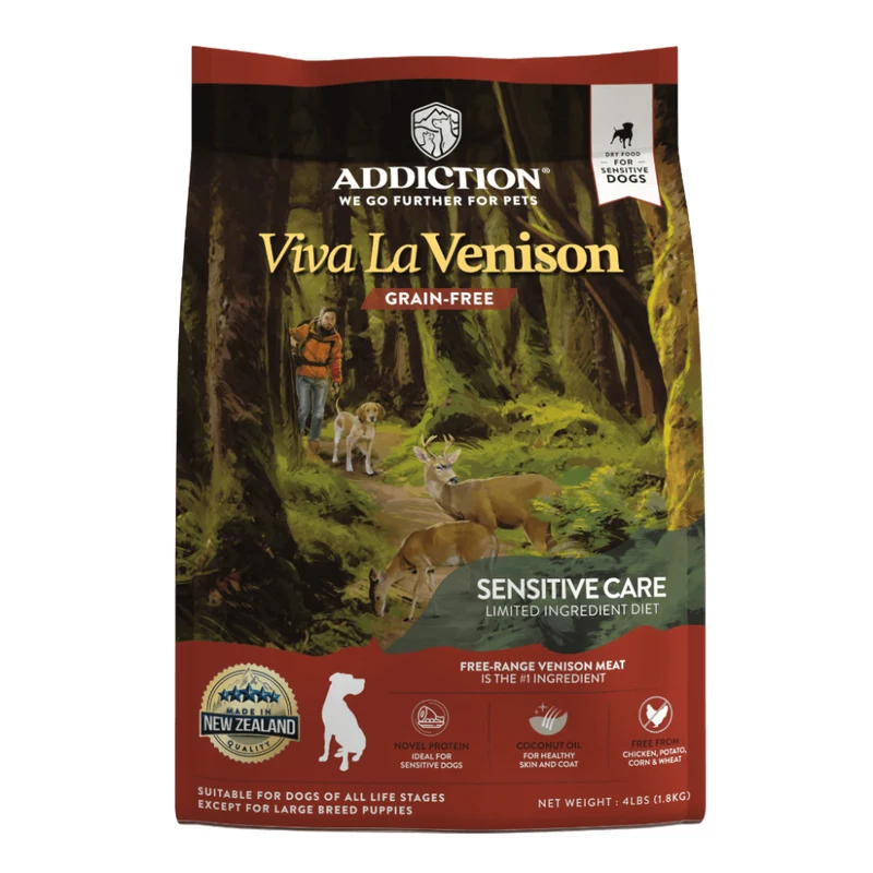 Addiction Viva La Venison Sensitive Care Grain-Free Dry Dog Food