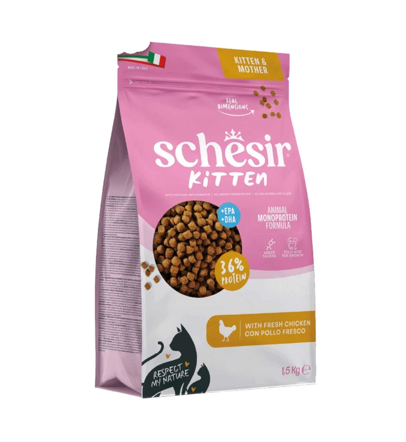 SCHESIR GATTO MONOPROTEIN KITTEN POLLO DA 1,5 KG