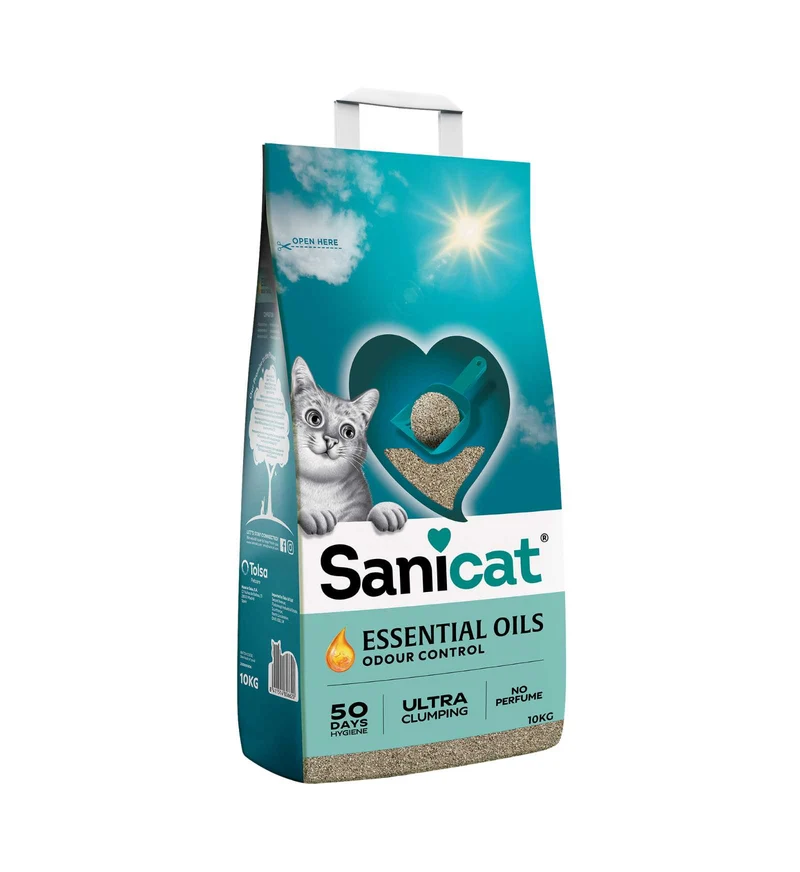 SANICAT LETTIERA GATTO CLUMPING ULTRA ESSENTIAL OILS 10 KG