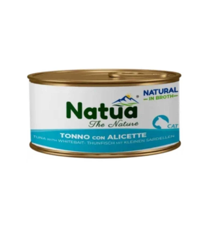 NATUA NATURAL GATTO BROTH TONNO CON ALICETTE DA 85 GR IN LATTINA