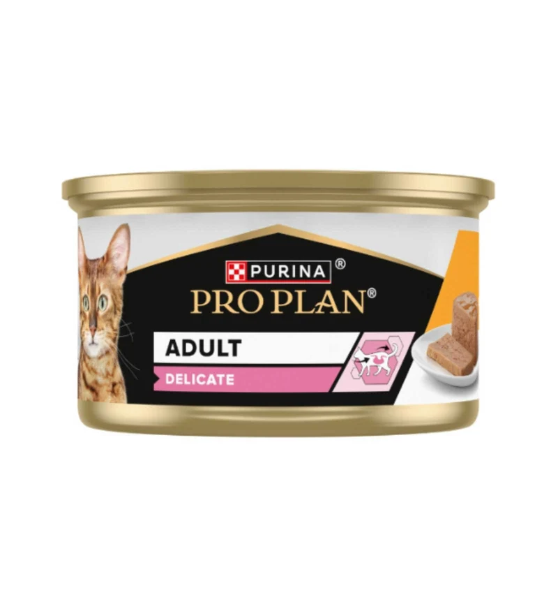 PURINA PRO PLAN GATTO DELICATE MOUSSE AL POLLO DA 85 GR IN LATTINA
