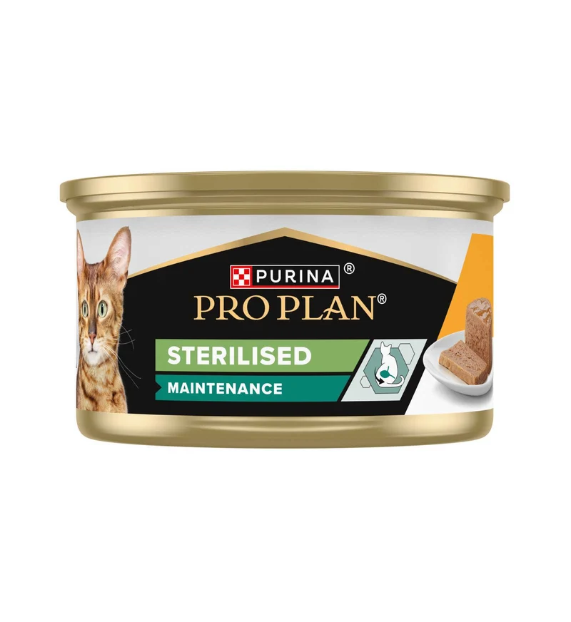 PURINA PRO PLAN GATTO STERILISED MOUSSE AL POLLO DA 85 GR IN LATTINA