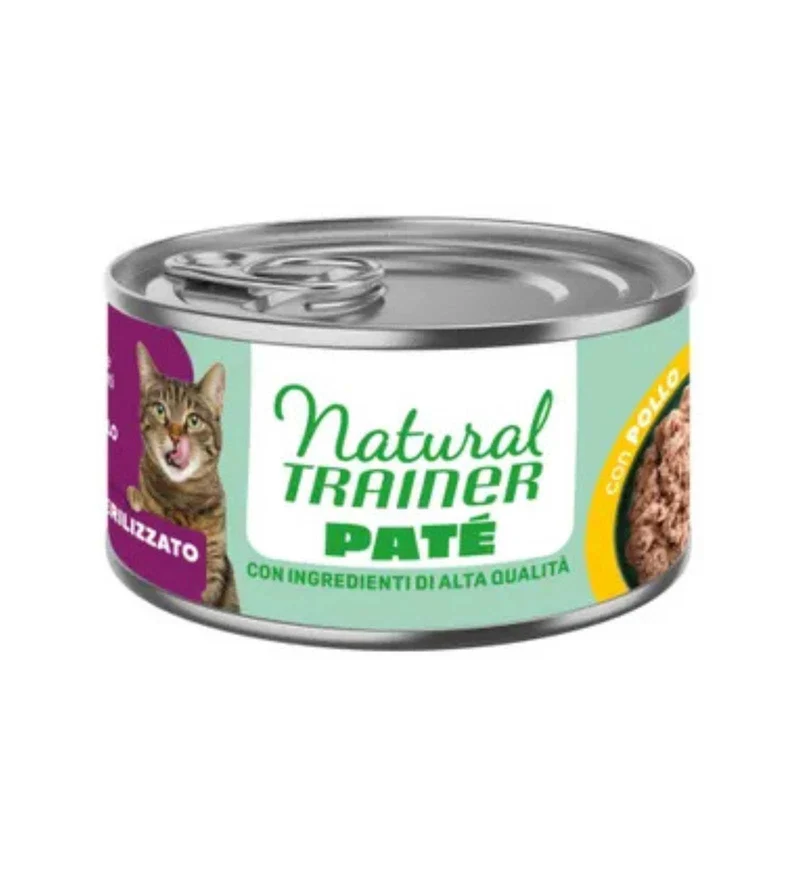 TRAINER GATTO NATURAL ADULT STERILIZZATO PATE' POLLO IN LATTINA DA 85 GR