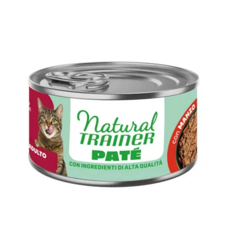 TRAINER GATTO NATURAL ADULT PATE' MANZO IN LATTINA DA 85 GR