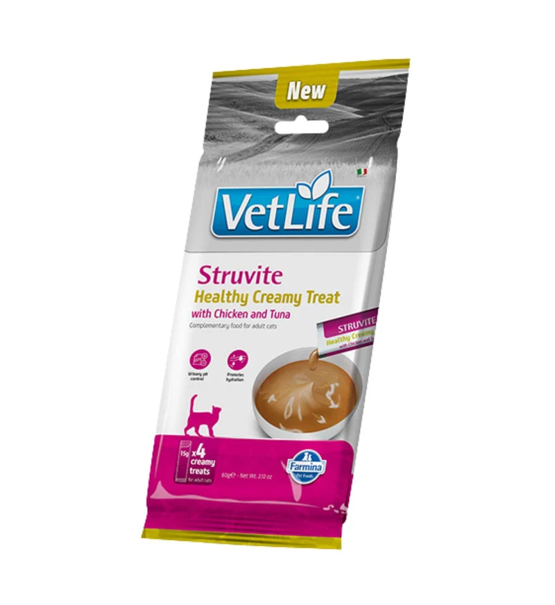 FARMINA VET LIFE SNACK GATTO STRUVITE POLLO E TONNO DA 60 GR