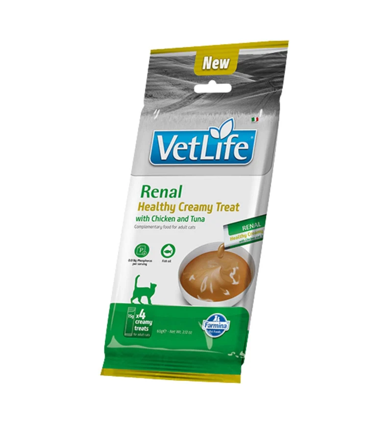 FARMINA VET LIFE SNACK GATTO RENAL POLLO E TONNO DA 60 GR