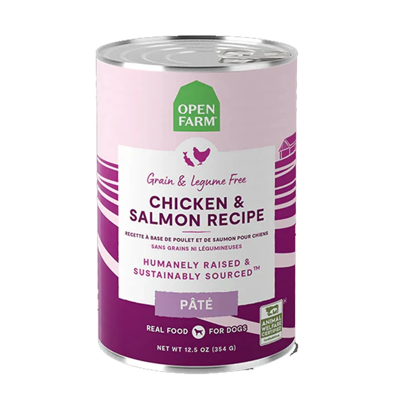 Open Farm Chicken & Salmon Pate Adult Wet Dog Food 354G