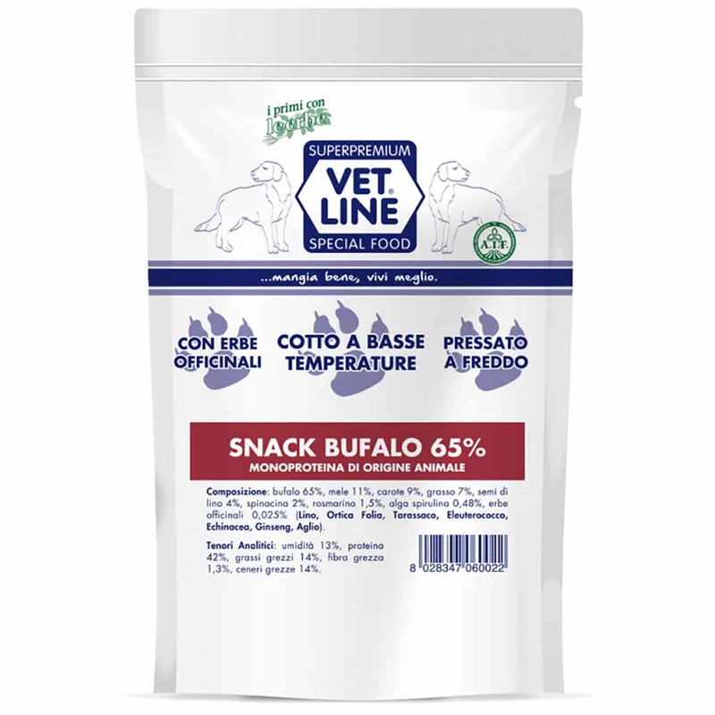 Alimento snack cane bufalo 80g Vet Line