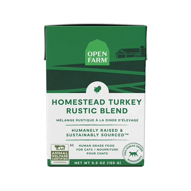 Open Farm Homestead Turkey Rustic Blend Wet cat Food 156G