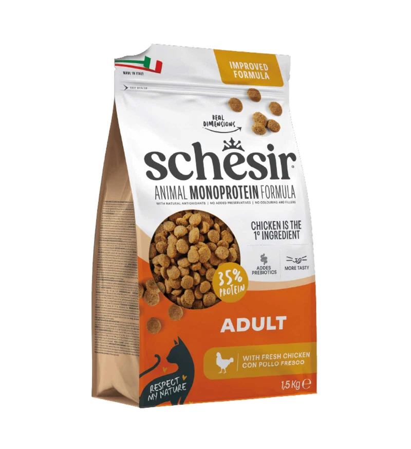 SCHESIR GATTO MONOPROTEIN ADULT POLLO DA 1,5 KG