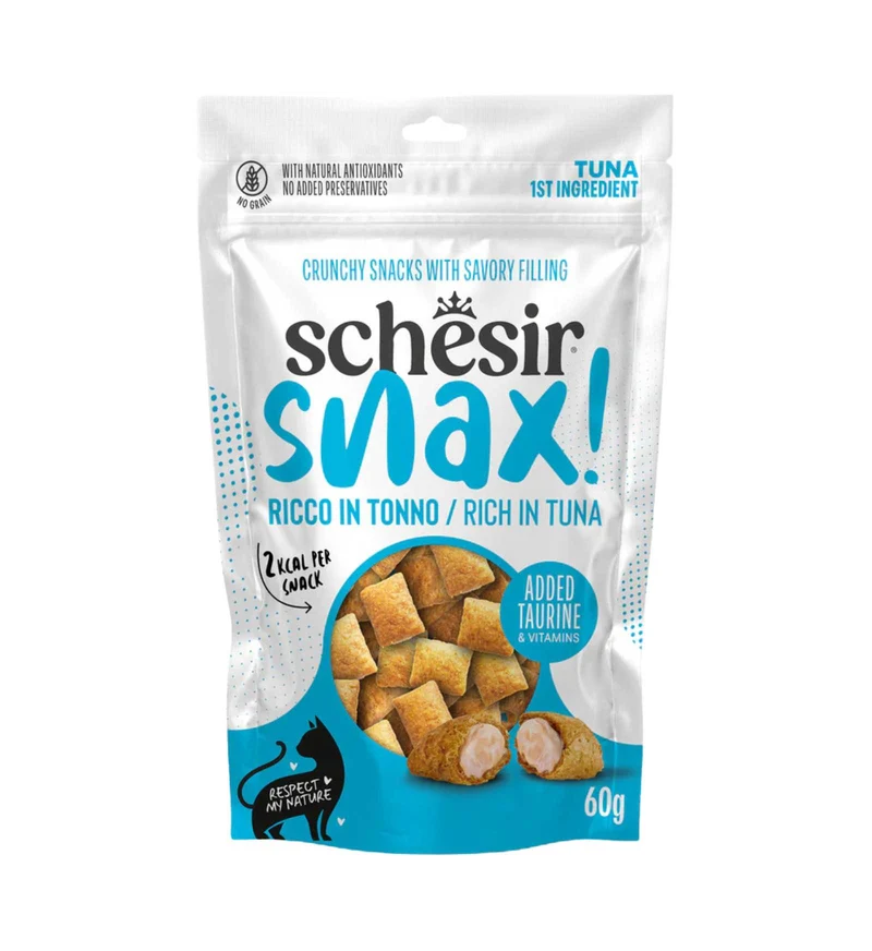 SCHESIR GATTO SNACK SNAX RICCO IN TONNO DA 60 GR IN BUSTA