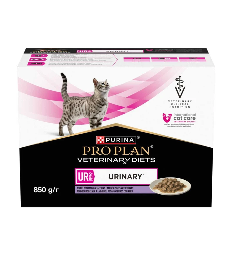 PURINA VETERINARY DIET GATTO UR URINARY AL TACCHINO DA 85 GR IN BUSTINA