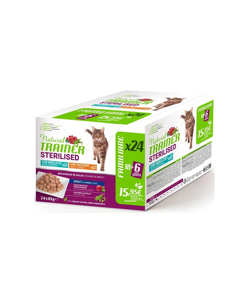 natural trainer multipack per gatti sterilizzati 24pz