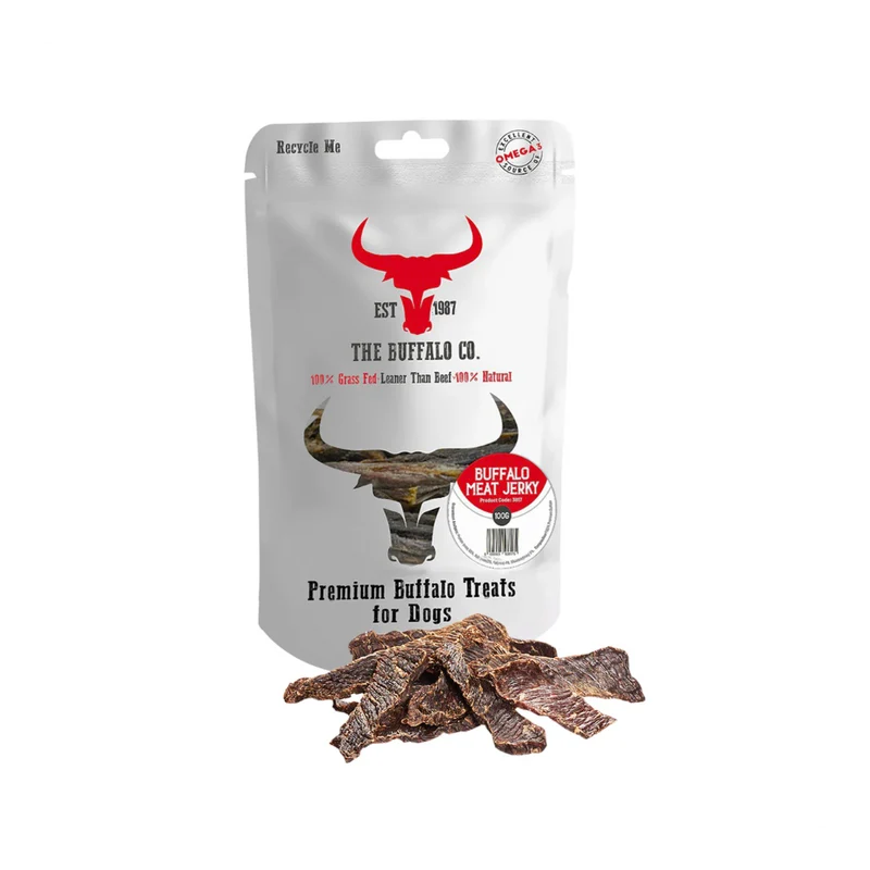 THE BUFFALO CO. Carne Essiccata di Bufalo Snack per Cani MONOPROTEICO