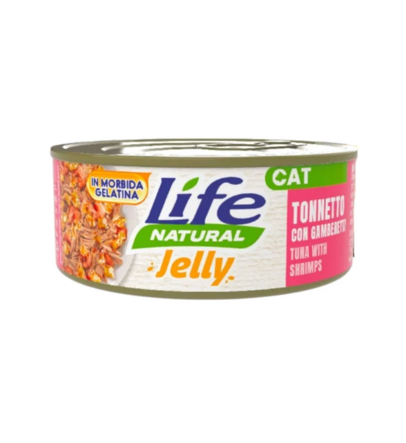 LIFEPETCARE GATTO LIFE CAT TONNETTO CON GAMBERETTI IN JELLY DA 70 GR IN LATTINA