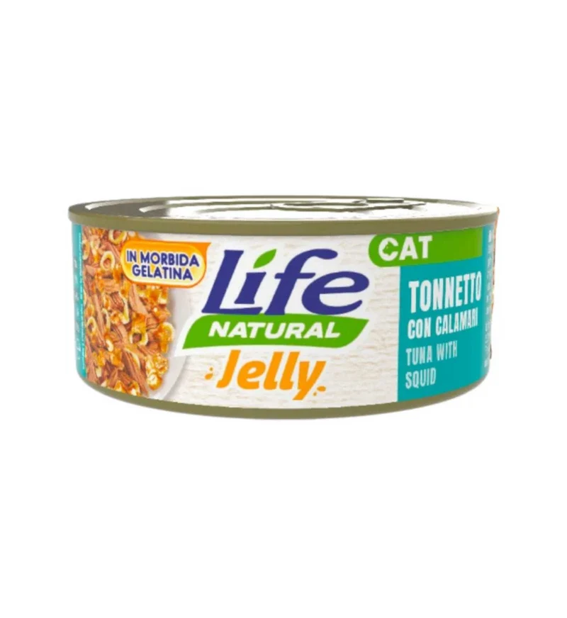 LIFEPETCARE GATTO LIFE CAT TONNETTO CON CALAMARI IN JELLY DA 70 GR IN LATTINA