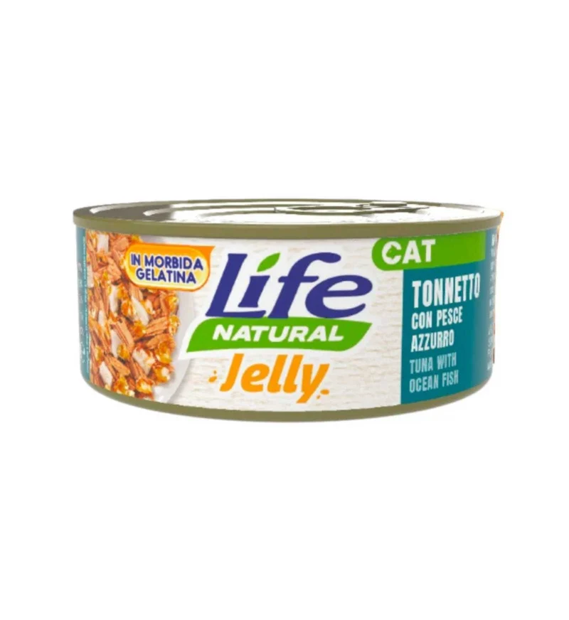 LIFEPETCARE GATTO LIFE CAT TONNETTO CON PESCE AZZURRO IN JELLY DA 70 GR IN LATTINA