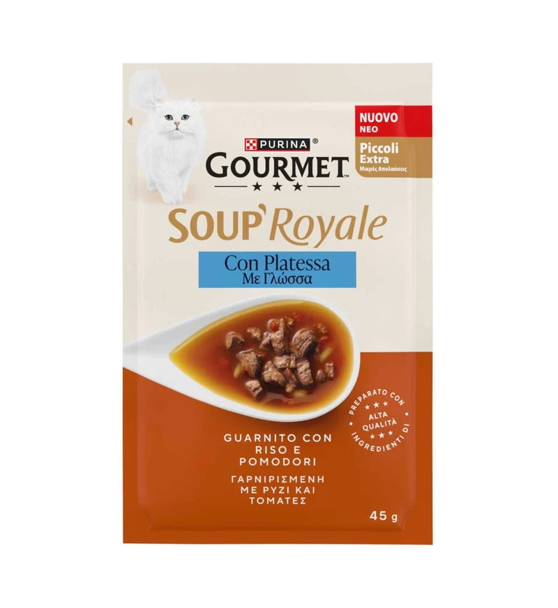 PURINA GOURMET SOUP ROYALE GATTO ALLA PLATESSA DA 45 GR