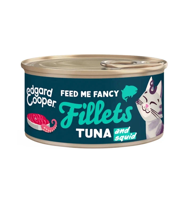 EDGARD & COOPER GATTO ADULTO SFILACCETTI TONNO E CALAMARI DA 70 GR