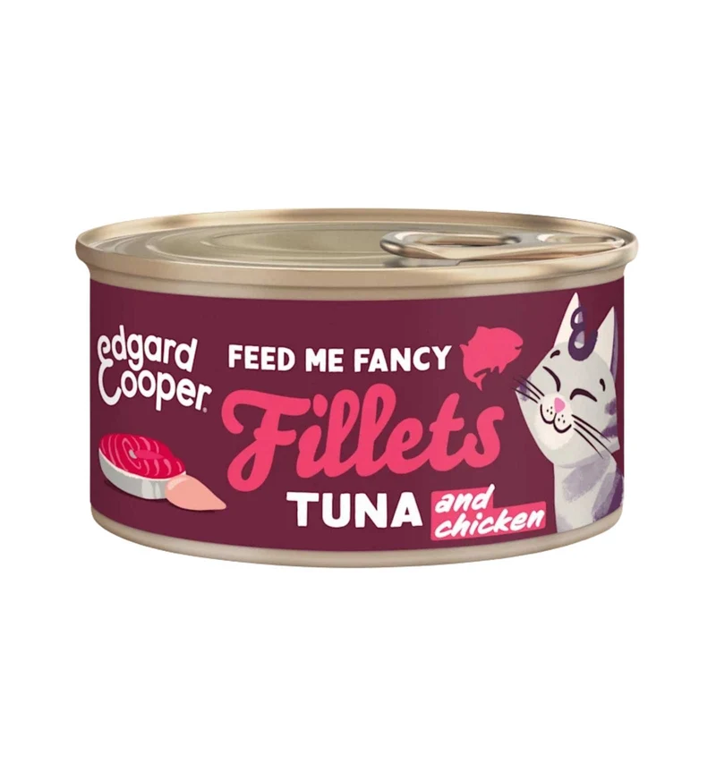 EDGARD & COOPER GATTO ADULTO SFILACCETTI TONNO E POLLO DA 70 GR